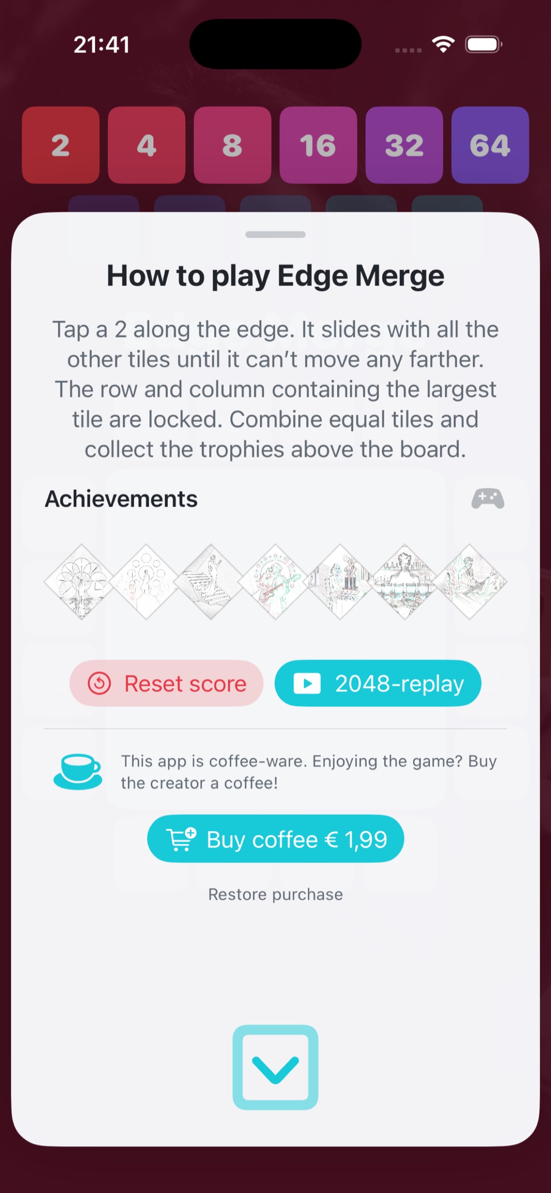 Edge Merge op iPhone, screenshot 3