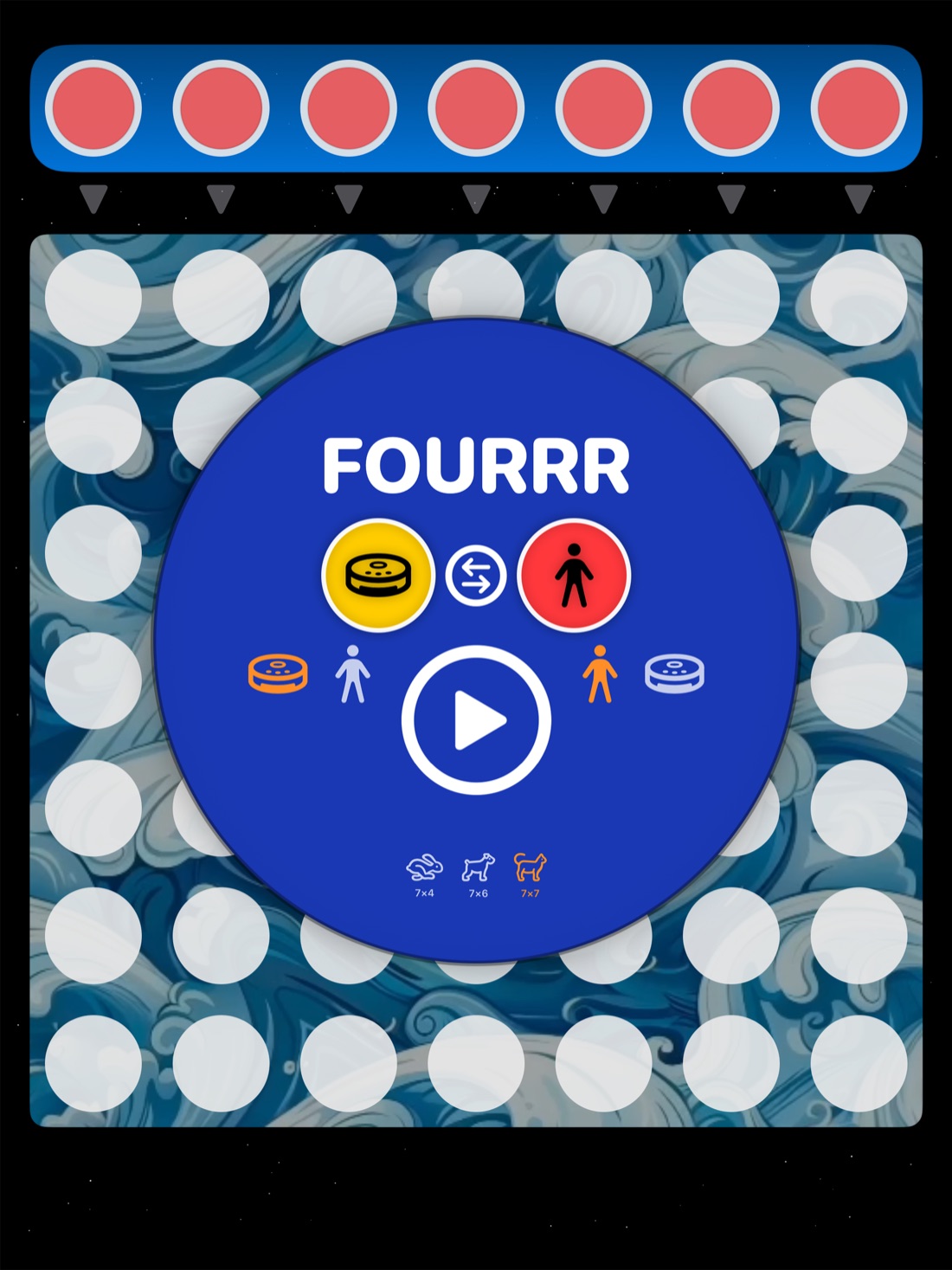 Fourrr op iPad, screenshot 2