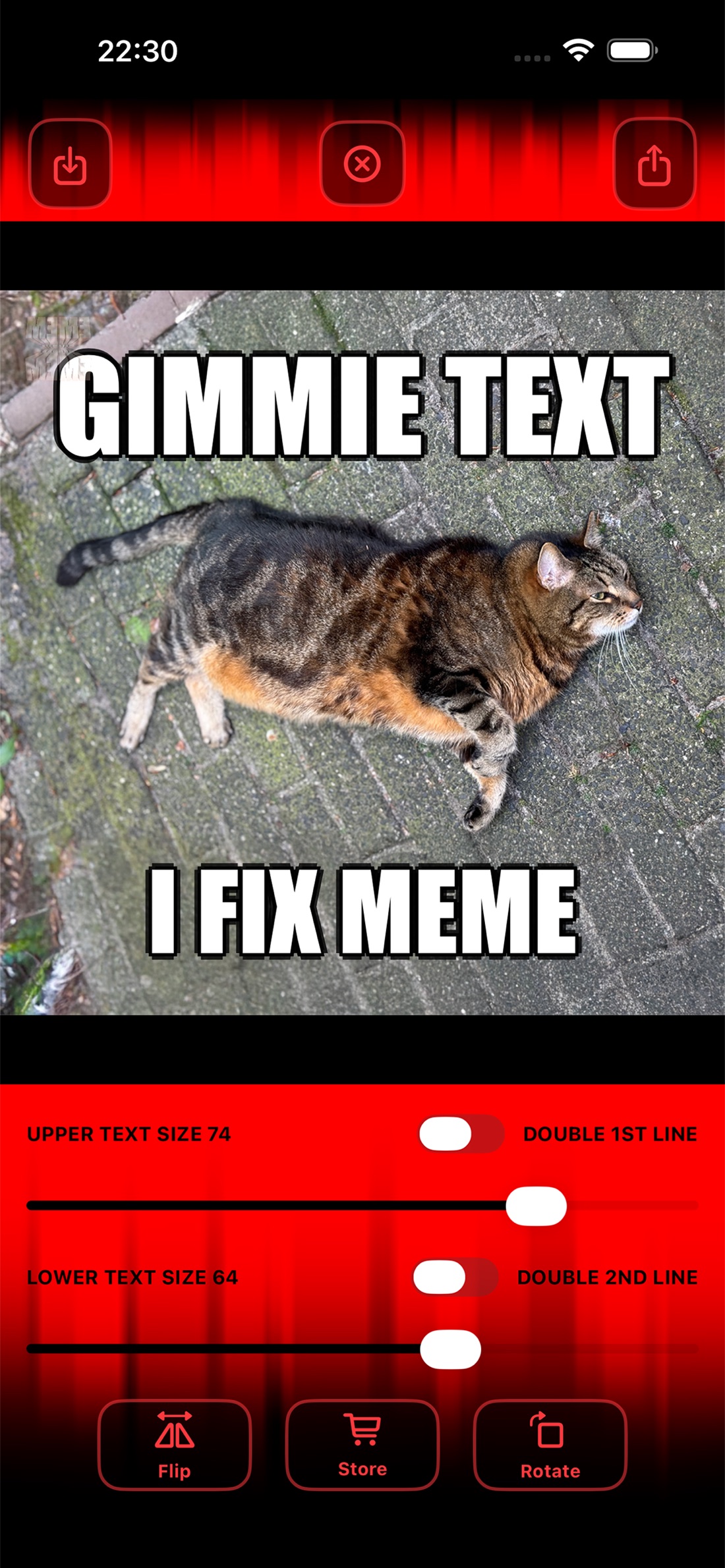 M3M3 op iPhone, screenshot 2