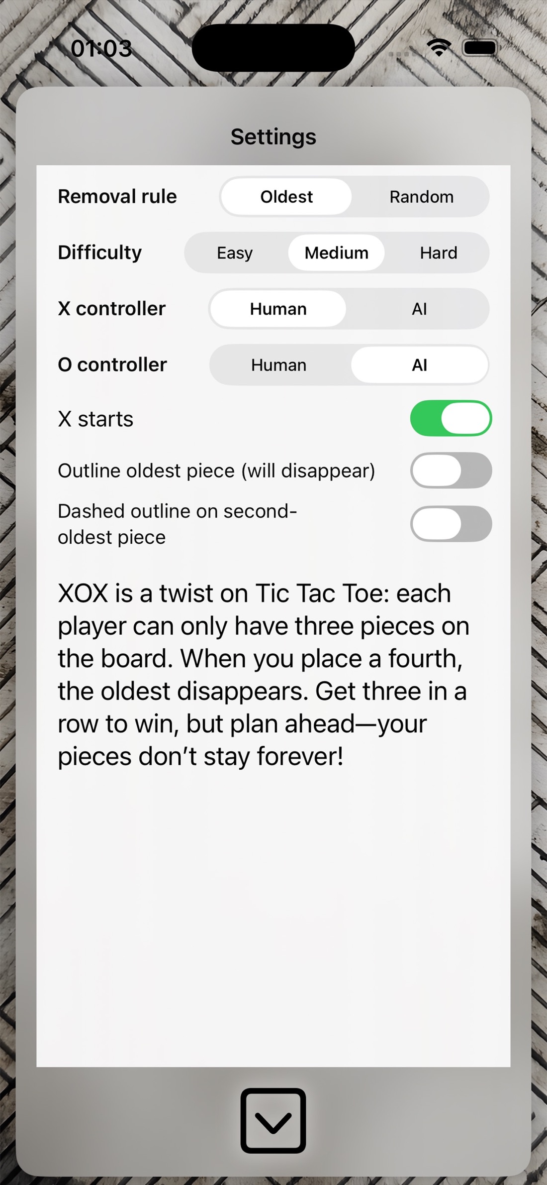XOX op iPhone, screenshot 4